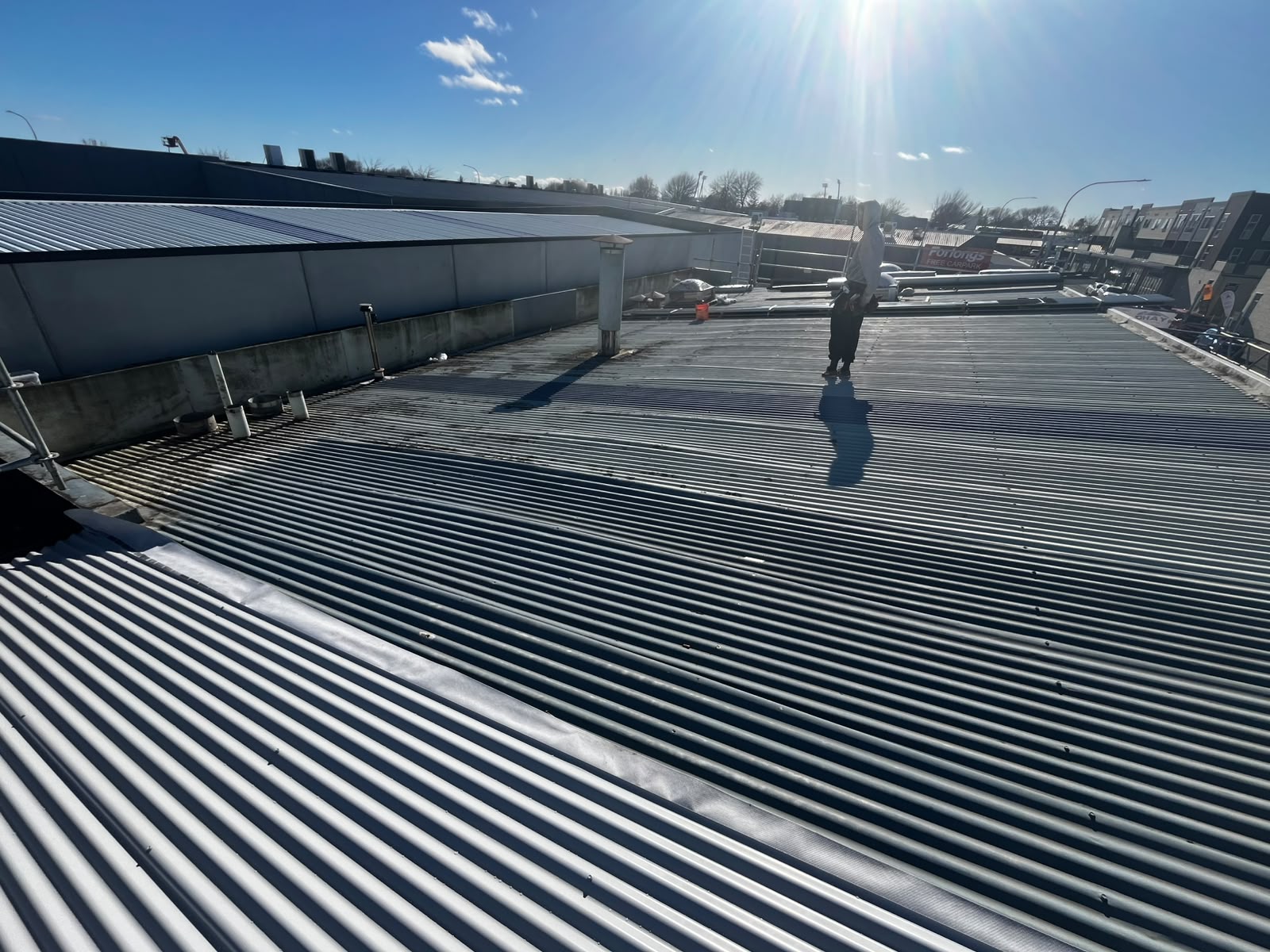 Before — commercial roofing works