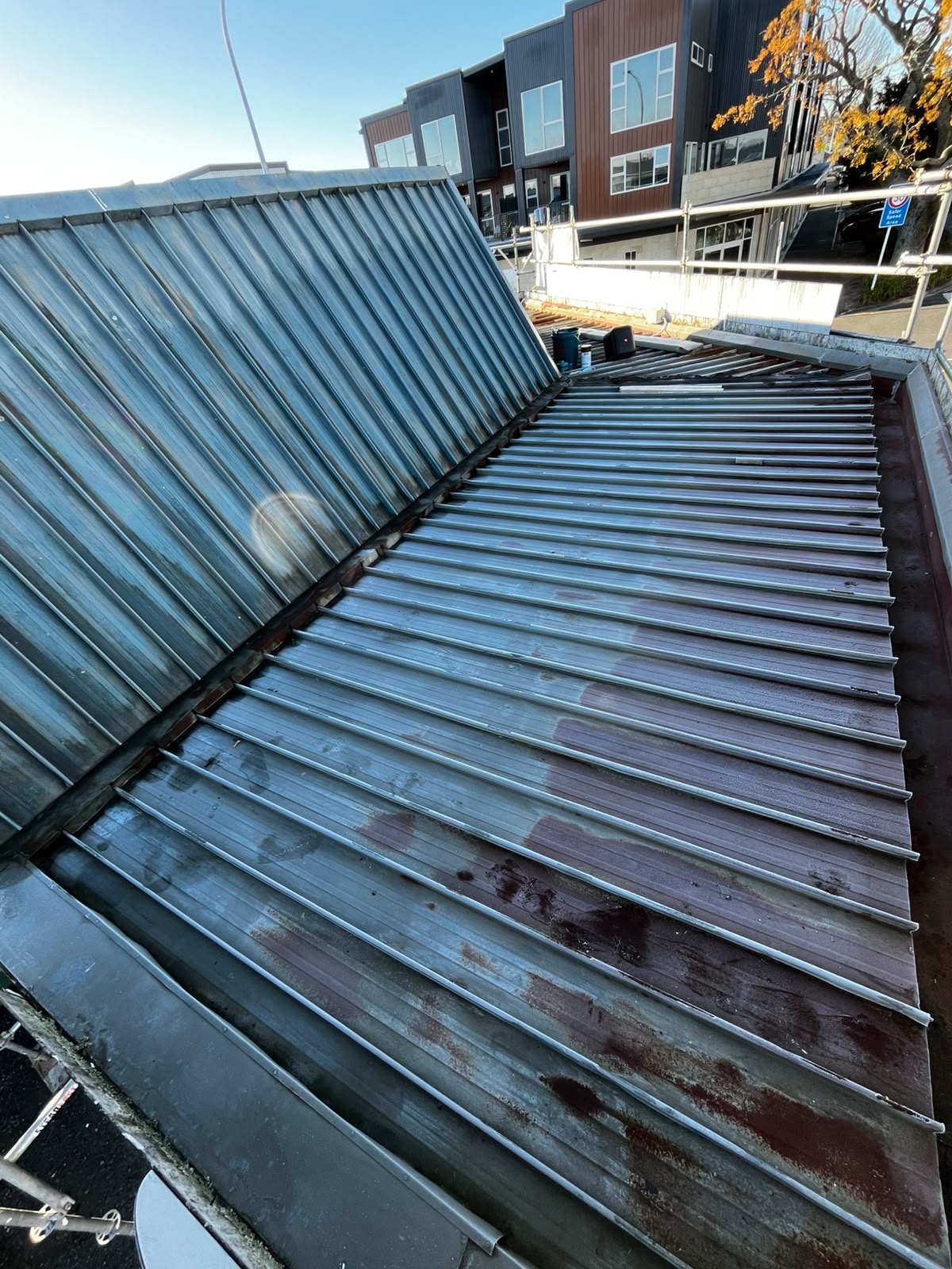 During — commercial roofing works