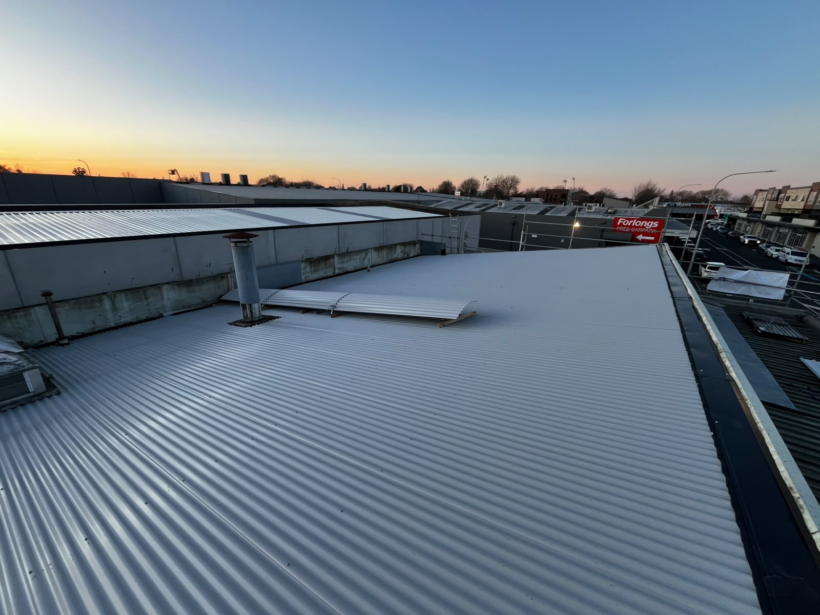 After — commercial roofing works